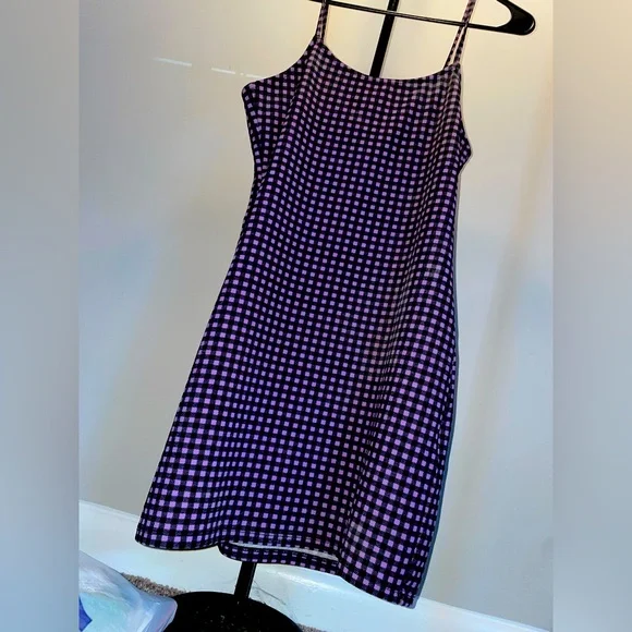 h&m purple bodycon dress H&M Women's Purple Glitter Bodycon Mini Dress XS Preworn